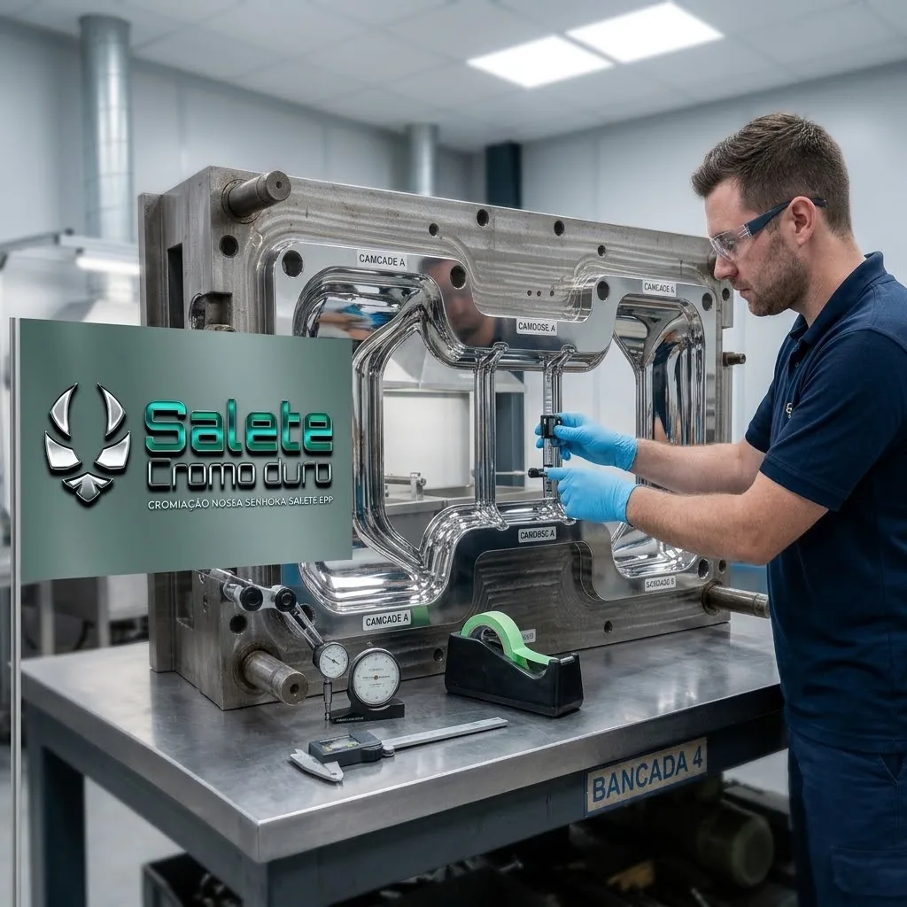 Cromagem de moldes industriais realizada pela Salete Cromo Duro