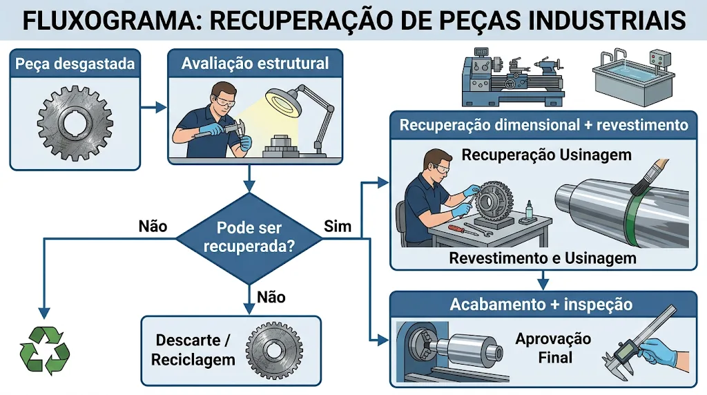 Substituição / fabricação de novo componente