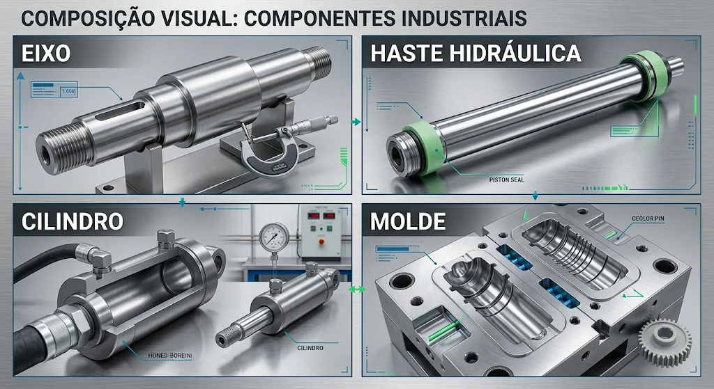 Aplicações do cromo duro industrial em componentes