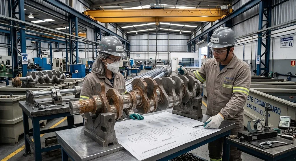 Revestimento de cromo duro industrial para recuperação