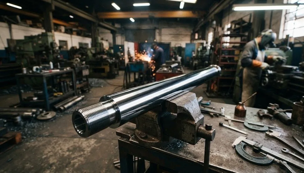 Revestimento metálico industrial em peça cromada